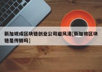 新加坡成区块链创业公司避风港[新加坡区块链是传销吗]