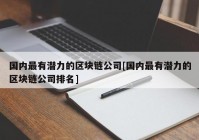 国内最有潜力的区块链公司[国内最有潜力的区块链公司排名]